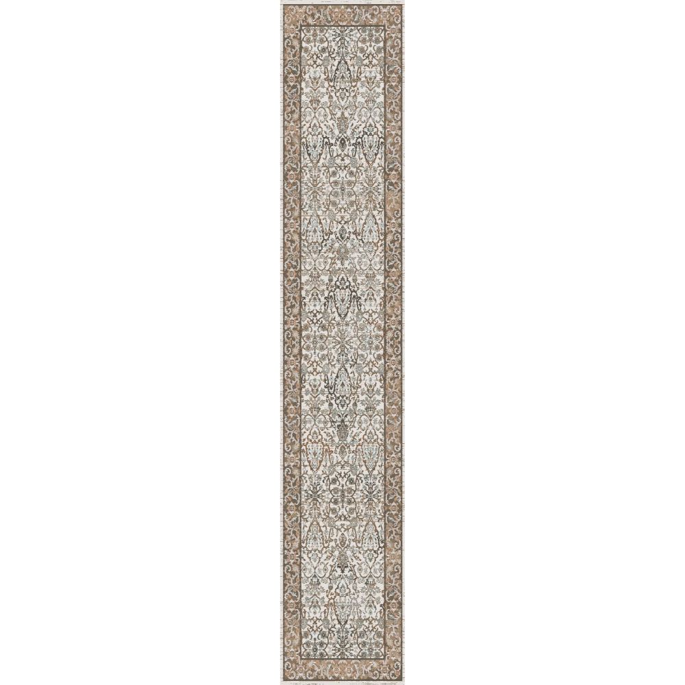 Dynamic Rugs 5702-801 Cullen 2 Ft. X 7.5 Ft. Finished Runner Rug in Brown/Ivory 
